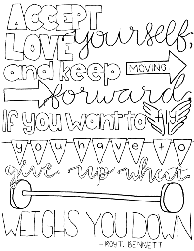 quote coloring page - Roy Bennett