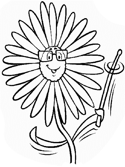 cartoon daisy coloring page