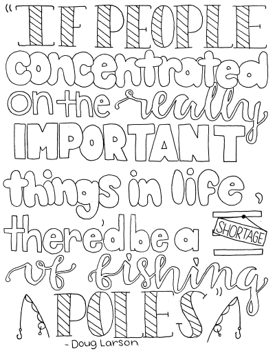 quote coloring page - Doug Larson