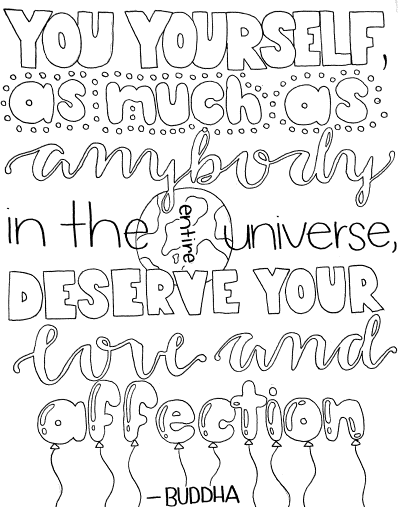 quote coloring page - Buddha