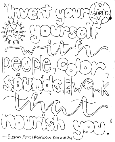 quote coloring page - Susan Kennedy