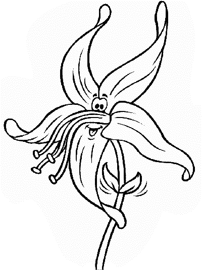 lilies coloring page