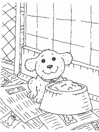 puppy training coloring page