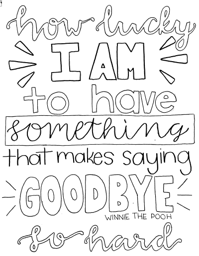 quote coloring page - Winnie the Pooh