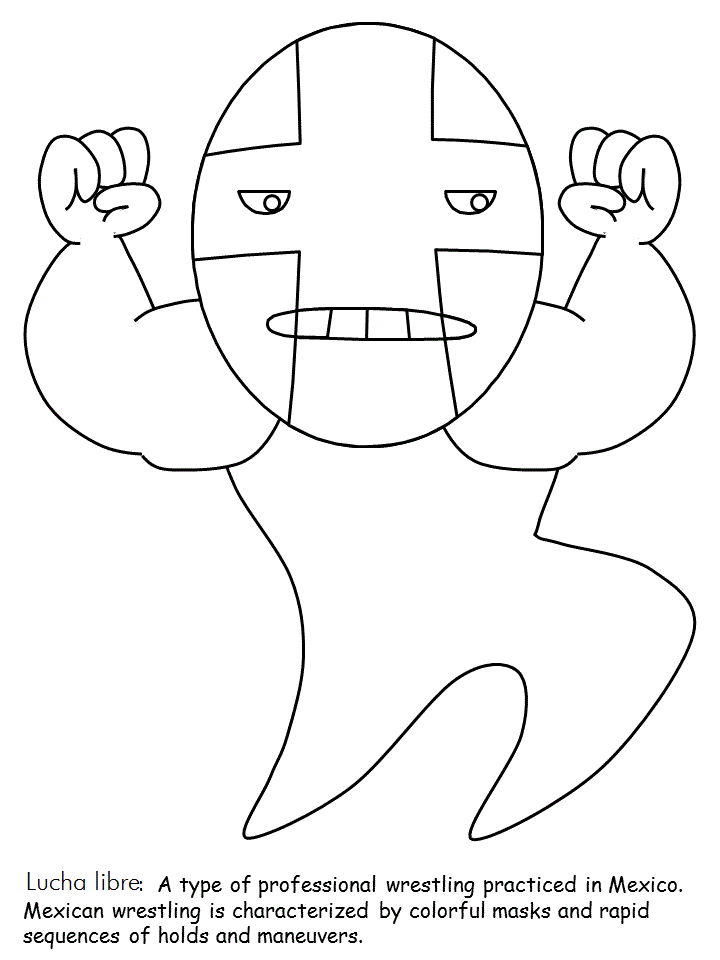 wrestling coloring pages