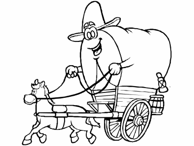 chuck wagon coloring page