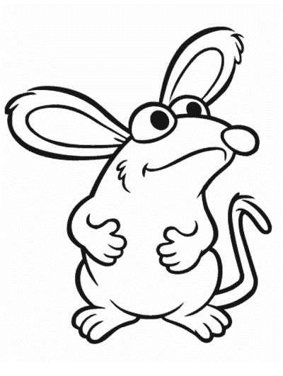 mouse coloring page