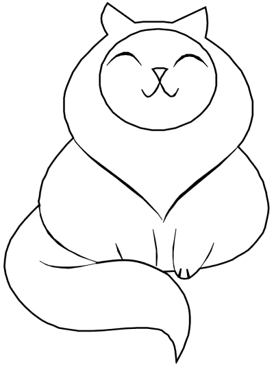 kitty cat coloring page