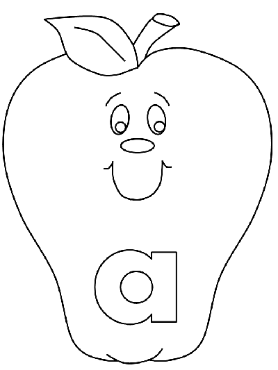 lower case letter a coloring page