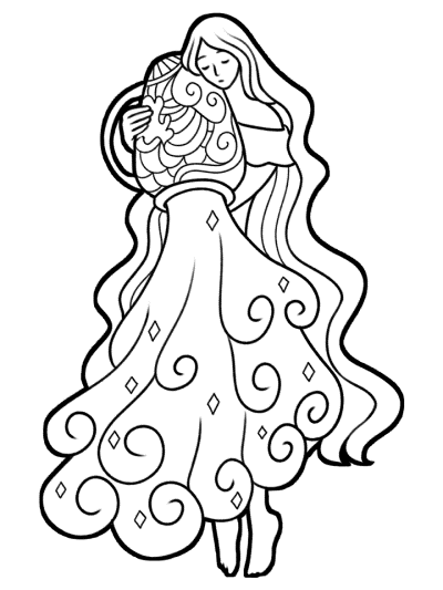 aquarius coloring page