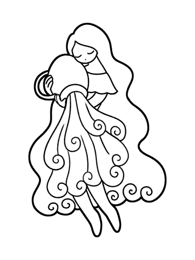 aquarius coloring page