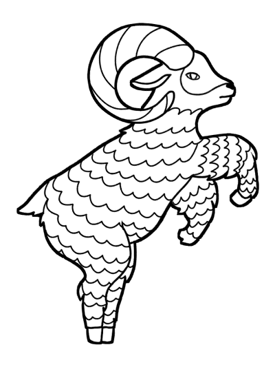 aries coloring page