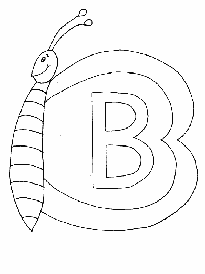 upper case letter b coloring page