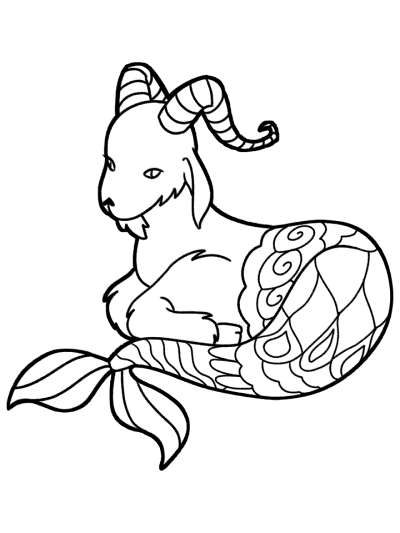 capricorn coloring page