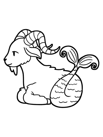 capricorn coloring page