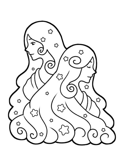 gemini coloring page