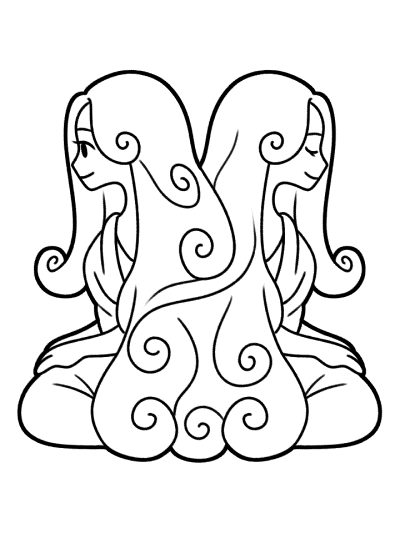 Gemini coloring page