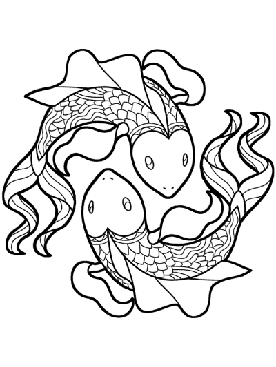 pisces coloring page