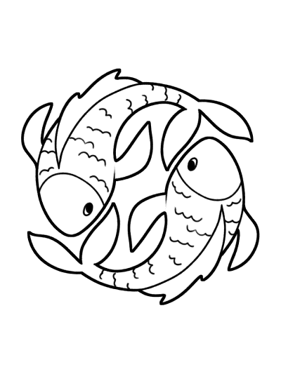 Pisces coloring page