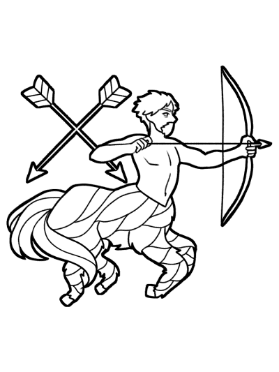 sagittarius coloring page