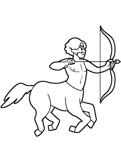 sagittarius coloring page