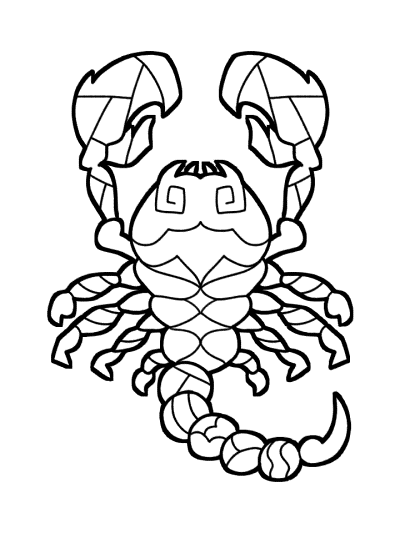 scorpio coloring page