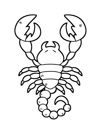 Scorpio coloring page