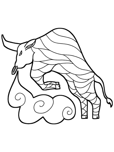 taurus coloring page