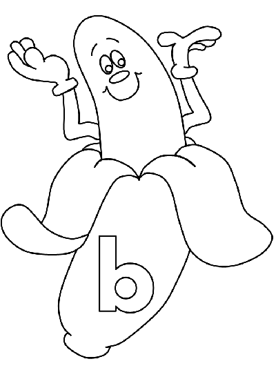 lower case letter b coloring page