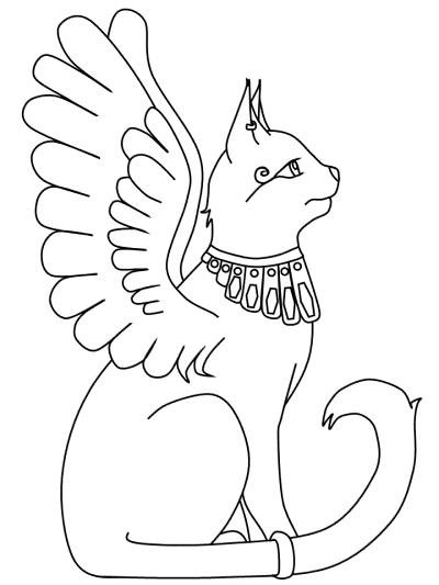 Egypt (Bastet) coloring page