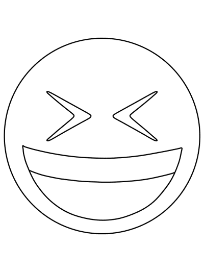 emoji coloring page: big smile