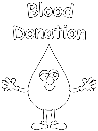 blood donation coloring page