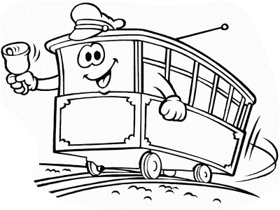 cable car coloring page