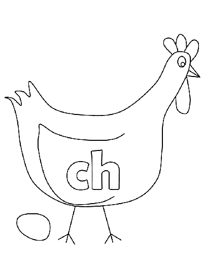 alphabet letter ch coloring page