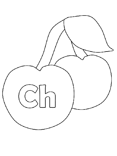 alphabet letter ch coloring page