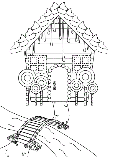 Hansel and Gretel coloring page