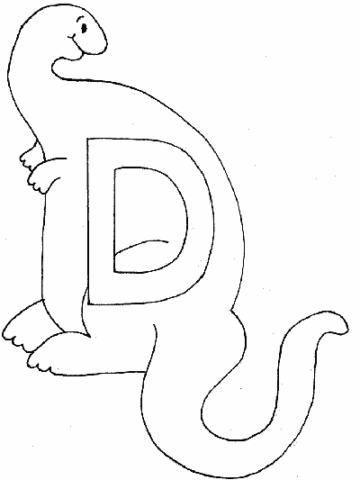 upper case letter d coloring page