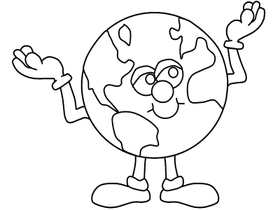 earth coloring page