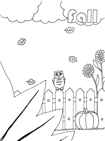 autumn word art coloring page