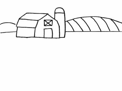 barns and farms coloring pages