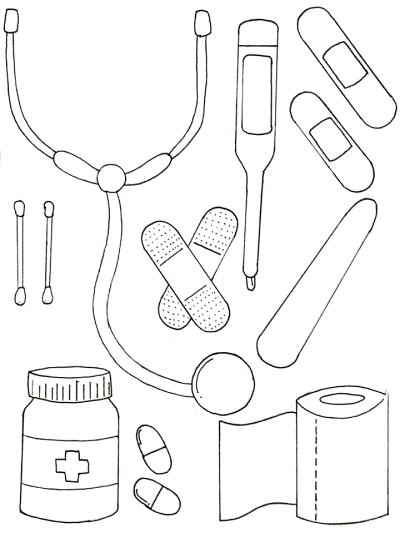 first aid coloring page