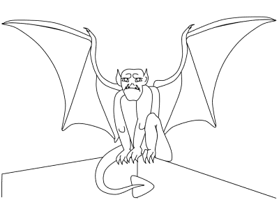 gargoyle coloring page