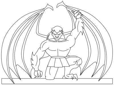 gargoyle coloring page