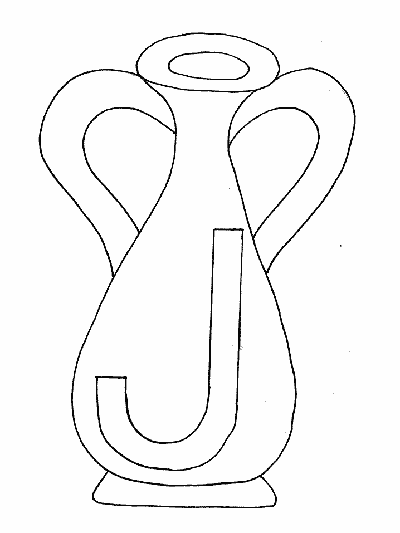 upper case letter j coloring page