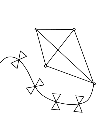 kite coloring page