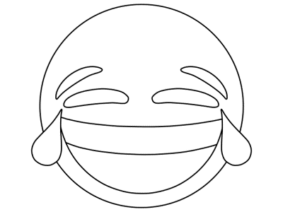 emoji coloring page: laughing