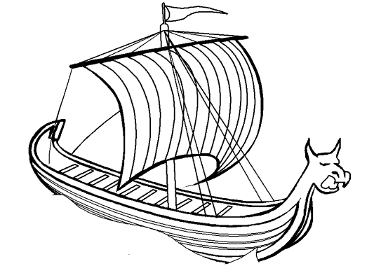 Viking Longship coloring page