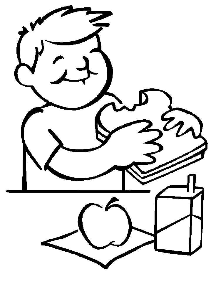 school lunch coloring page