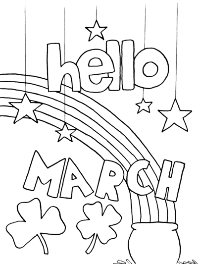 march themed coloring page