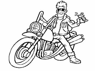 motorcycle coloring page